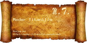 Meder Titanilla névjegykártya